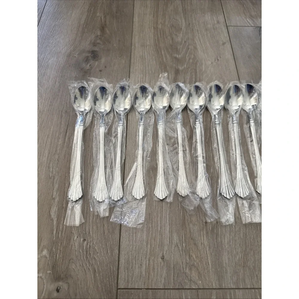 Set of 12 Vintage Cambridge TRACY Stainless Iced Tea Spoons NOS‎